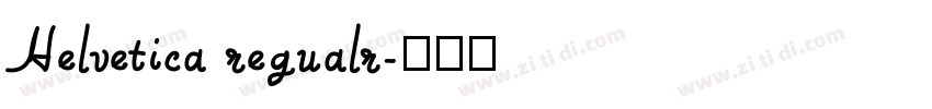 Helvetica regualr字体转换